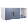 Modern Cat Hidden Litter Box Enclosure w/Cat Scratch Pad Storage Cabinet Decor