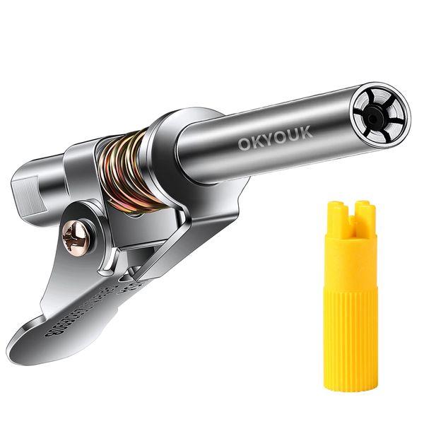 OKYOUK Min Grease Gun Fitting (0.53" Only), High Pressure Connector Quickly Release Grease Head, Suitable for All 1/8" NPT Manual/Electric Grease Guns, Lubricant Locks to Zerk Parts (Grease Gun