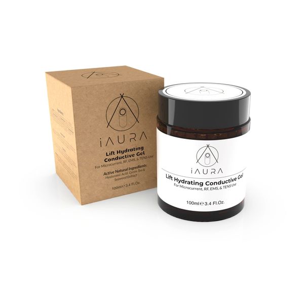 iAURA LIFT Hydrating Conductive Gel - Soothing Moisturiser for Face & Body | Suitable for Microcurrent, EMS, RF, and TENS Use | Hydrate and Nourish Your Skin (1)