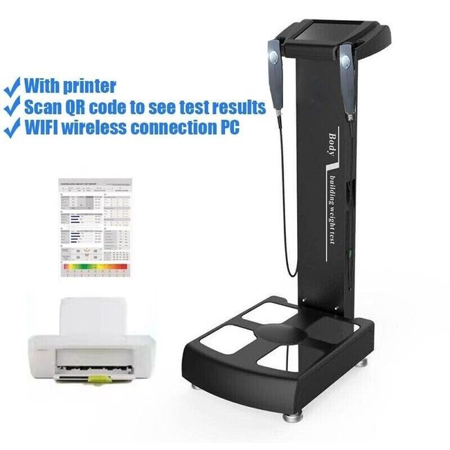 Body Composition Analyzer BMI Body Fat Scale Muscle Fat Weight Test w/ Printer