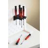 Generisch Screwdriver Holder - Tool Holder - Workshop Organiser Compatible with Skadis Perforated Wall System (Black)