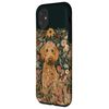 iPhone 11 Goldendoodle in a William Morris Style Tapestry Garden Case