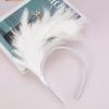 MWOOT 1920s Feathered Fascinator, Vintage Feather Headband, White Feather Headpiece, Hair Headwear Accessories for Carnival Masquerade Decor, Ball Venetian Prom Costume Party Accessories