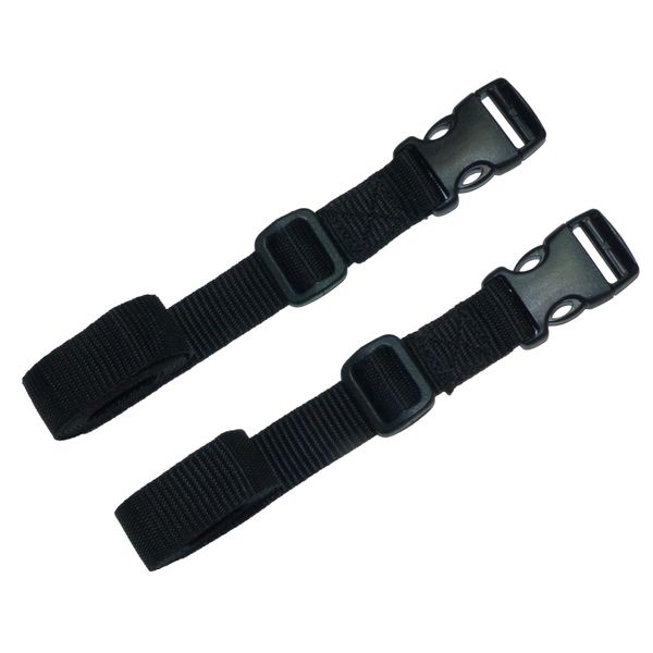 Webbing Strap with Quick Release Buckle, Pack of 2 (Black, 50cm)