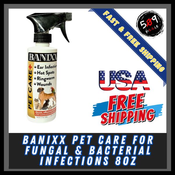 Banixx Pet Care for Dog Ear Infections, Hot Spots, Ringworm, Itchy Skin & Skin