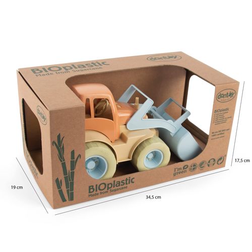 Dantoy BIO Kids’ Big Tractor, Green Sugarcane Bioplastic Toy, Indoor & Outdoor Play, Safe Rounded Edges, Role Play, Sensory Exploration with Sand & Water, Motor Skills, Made in Denmark, Ages 2+