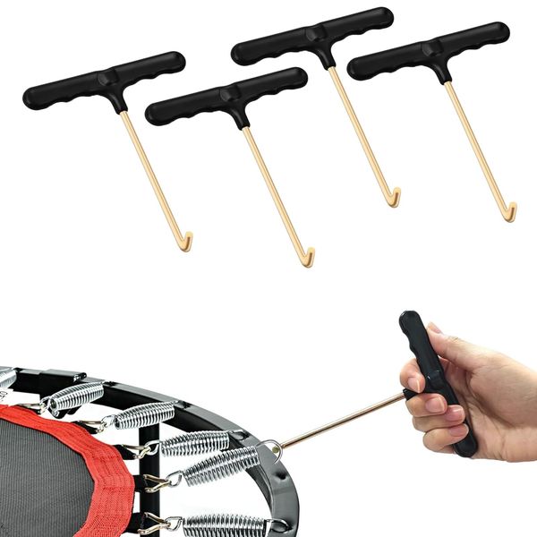 DtgEcd 4 Pcs Trampoline Spring Tool,trampoline Springs Trampoline Sportspower Parts Trampoline Tent Springs with Hooks for Trampoline, Tent, Sunshade, and Screen Installation.