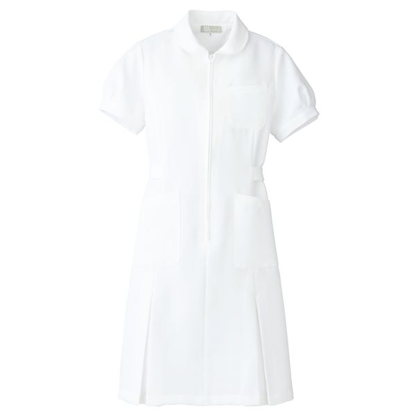 Lumiere Uniform U-Style 861337 Nurse Nurses Women's White Coat Puff Sleeve Dress (Sizes S - 6L), white