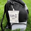 Disc Golf Chalk Bag (White Geometric)
