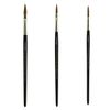 AS-80 Kolinsky Pure Sable Long Filbert Brush  Set 3 pcs