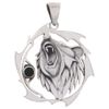 Bear Sacred Animal Pendant w/Assorted Stone
