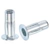 sourcing map M8 Multi-Grip Rivet Nuts, 30pcs Pre-Bulbed Shank Flat Head Threaded Insert Nut Carbon Steel Plus Nuts for Construction Industrial