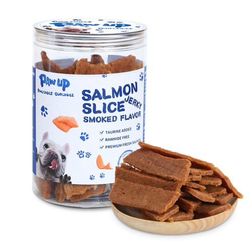 PAWUP Salmon Treats for Dog, Soft Healthy Dog Salmon Jerky, High Protein Dogs Snacks, Human Grade Salmons Fillets with Taurine,12.5oz (Smoked Flavor)
