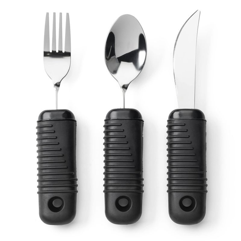 Mars Wellness Weighted Utensils Set - 3-Piece Heavy Duty, Stainless ...
