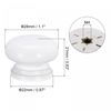 sourcing map Round Wood Knobs, 12pcs 28x21mm Pull Handles for Drawer with Screws White