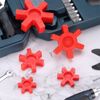 sourcing map 3pcs L99/L100 Jaw Coupling Insert, Urethane Flexible Solid Type Jaw Coupling Center Insert for L Jaw Coupling L-Jaw Coupler Set, Red