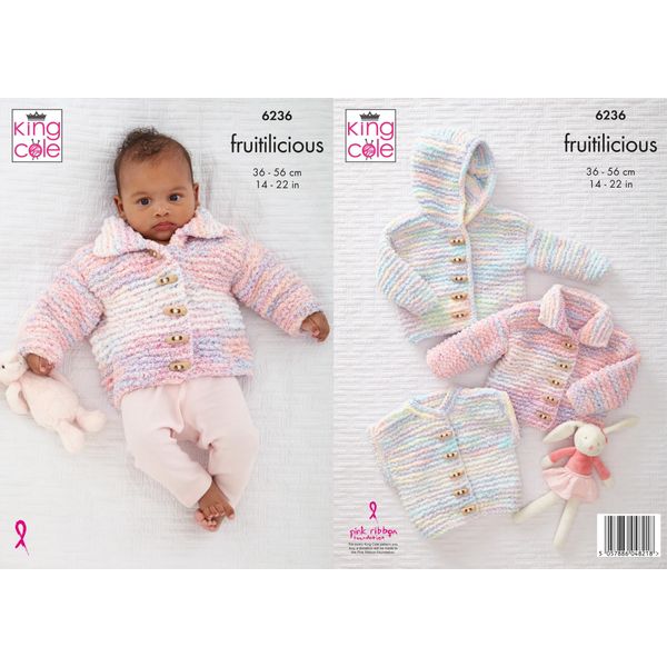 King Cole Knitting Pattern, Paper, Multicolor, 14” – 22” 36cm – 56cm