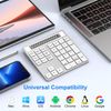 Numeric Keypad Bluetooth / 2.4G Wireless Number Keyboard Numeric Keyboard Numeric Pad Ultra Thin Portable Display Calculator with Bluetooth Number Pad 34 Keys Mac, Numeric Keypad One Hand Device