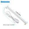 2X LED Kitchen Under Cabinet Closet Shelf Lighting Strip Bar USB Light Lamp Kit