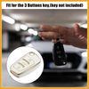 Partuto Car Key Fob Cover 3 Button Remote Key Fob Case TPU Protector White Replacement