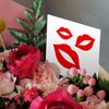 3dRose Greeting Card - Red lips. White background. - Funny Quotes
