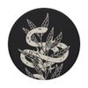 Ash Black Witchy Mystical Boho Botanical Snake PopSockets Swappable PopGrip