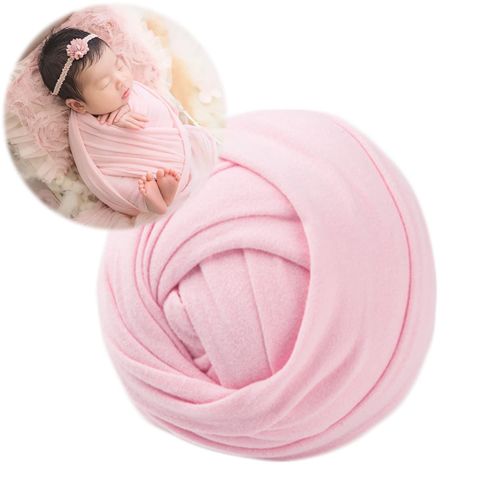 Zeroest Newborn Photography Outfits Props Stretch Wraps for Baby Boys & Girls Photoshoot Posing Blanket (Pink)