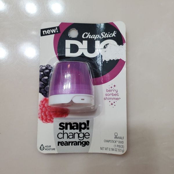 Chapstick Duo Half Berry Sorbet Shimmer Chap Stick Lip Balm