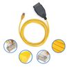 IUSOT OBD to Ethernet Cable for BMW, ENET OBDII Interface Rj45 Cable Coding F-Series, Single Programming Modules ENET Data Line E-sys Icom Wire for OBDII Connector Tools for Coding and Diagnosis