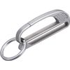 crosscrow Keychain Titanium Belt Clip Motorcycle Drop Proof Compact Lightweight Silver, Silver
