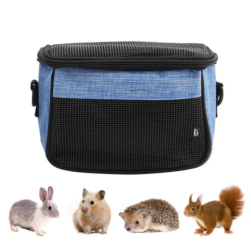 DONGKER Guinea Pig Travel Carrier Bag,Foldable Hamster Outgoing Shoulder Bag with Detachable Adjustable Shoulder Strap for Hamster Ferret Squirrel Chinchilla Rabbit