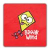 Shopagift Funny Break Wind 2 Pack Coasters Kite Flying Fun - 9cm x 9cm