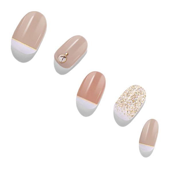 Dashing Diva GVP166JP Nail Seal, Gel Nail Seal, Color Gel, False Nail Seal, Hand Gloss, Brunch Cafe, Beige, Off-White