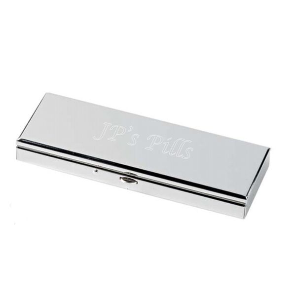 A1 PERSONALISED GIFTS Engraved Rectangle Silver Plated Weekly Pill/Tablet Box