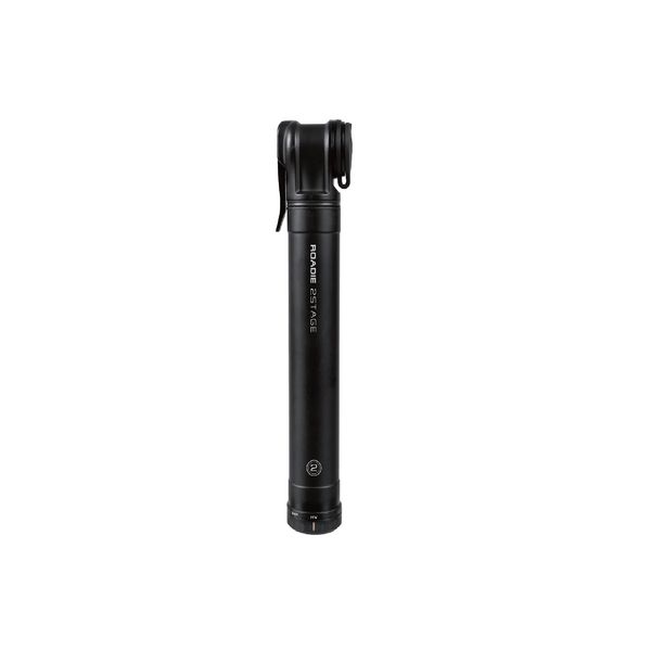 Topeak Road 2Stage Mini Cycle Hand Pump features an innovative 2Stage pressure selector, Black