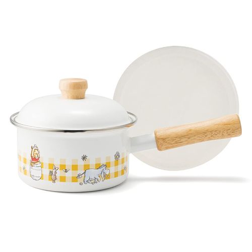 Fuji Enamel DYP-14S Winnie the Pooh 14 cm Single Handle Pot