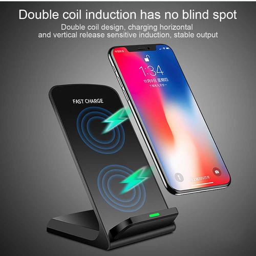 UrbanX Q-740 Wireless Charger Stand, Qi-Certified for Honor Magic3 Pro+, 10W Fast-Charging (No AC Adapter) - Black