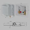 EFIELD Washing Machine Box , 1/4 Turn Valves, 1/2" Crimp Pex Inlet / SS Arrestor