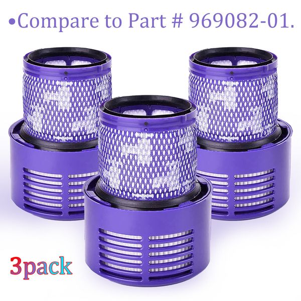 Vacuums Part 969082-01 Filter Replacements for Dyson V10 Absolute 3-Pack