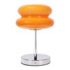 Orange Rechargeable LED Portable Table Lamp with Macaron Lampshade, Touch Button Dimmable Light