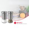 Home Basics 2 Piece Essence Salt & Pepper Shaker, Multicolored, Silver