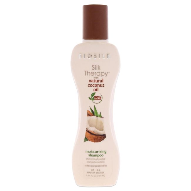 BioSilk Silk Therapy with Organic Coconut Oil Moisturizing Shampoo Unisex Shampoo 5.64 oz