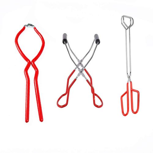 Home Canning Kit Canning, Jar Lifter, Jar Wrench, Lid Lifter, Tongs,Canning Kit (Red 3Set)