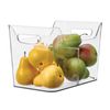 InterDesign iDesign Divided Fridge Organizer Bin with Handles - Refrigerator or Freezer Bin - Clear