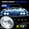 4PC 5.75 5-3/4" Chrome Led Headlight For Cadillac DeVille 62-74 Calais 65-74