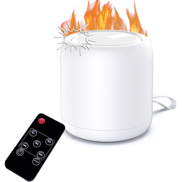 2 in 1 Electric Fireplace Sound Box with Remote Control Realistic Rechargeable F