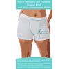 Vulvar Varicosity and Prolapse Support Boy-Leg Brief with Groin Compression Bands - White - Medium
