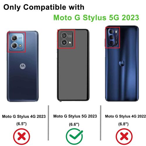 for Motorola Moto G Stylus 5G 2023 Case Military Grade Shockproof Built-in Ring Holder Kickstand Car Mount Protective for Moto G Stylus 5G 2023 Phone Case (Red)