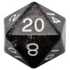 Ethereal Black 35mm Mega Acrylic d20 Dice