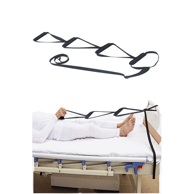 Healthman Bed Ladder Assist with Sponge Handle , Sit Up Helper with Adjustable Length - Pull Up Rope Ladder Four Handle